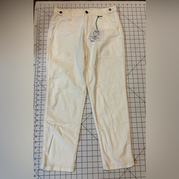 pistola Pants - NWT Pistola Women’s Size 28 Ecru High Rise Cropped Utility Pant
